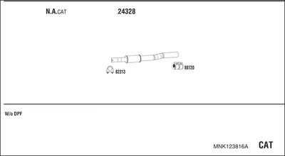 Układ wydechowy WALKER MNK123816A