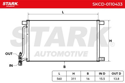 кондензатор, климатизация STARK SKCD-0110433