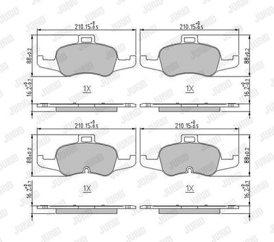 BREMSBELAGSATZ SCHEIBENBREMSE JURID 573786J 1