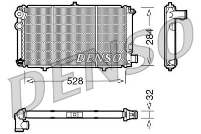 Радиатор, охлаждение двигателя DENSO DRM07001 для CITROËN C15