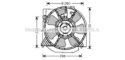 Вентилятор, охлаждение двигателя AVA QUALITY COOLING MZ7541 для MAZDA DEMIO