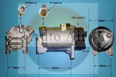 Compressor, air conditioning Auto Air Gloucester 14-1463P