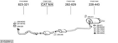 SISTEM DE ESAPAMENT BOSAL SYS20912