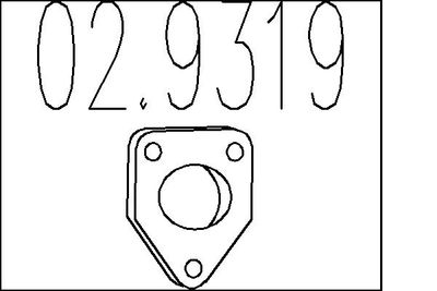 MTS 02.9319 Прокладка глушителя  для ROVER 45 (Ровер 45)