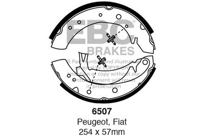 Комплект тормозных колодок EBC Brakes 6507 для FIAT DUCATO