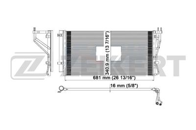 ZEKKERT MK-3102 Радиатор кондиционера  для KIA CARENS III вэн (UN) 2.0 CVVT