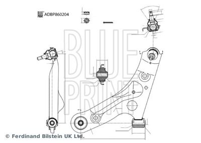 BLUE PRINT Lenker, Radaufhängung (ADBP860204)
