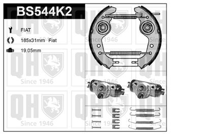Комплект тормозных колодок QUINTON HAZELL BS544K2 для ABARTH RITMO