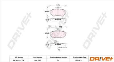 BREMSBELAGSATZ SCHEIBENBREMSE DR!VE+ DP1010101135 2