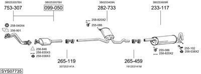 Изпускателна система BOSAL SYS07735