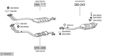 Изпускателна система BOSAL SYS00551