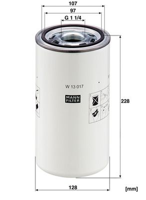 Hydraulisch filter (geschroefd) past: VALTRA