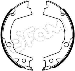 Zestaw szczęk hamulcowych, hamulec postojowy CIFAM 153-562