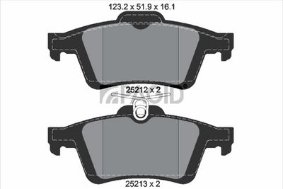 Sada brzdových destiček, kotoučová brzda PAGID T2050N