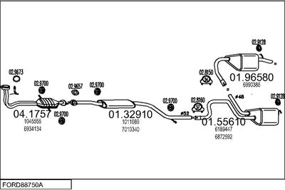 SISTEM DE ESAPAMENT MTS FORD88750A001591