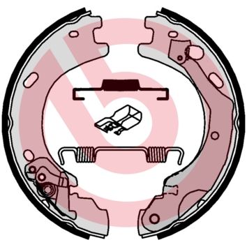 Zestaw szczęk hamulcowych, hamulec postojowy BREMBO S 44 510