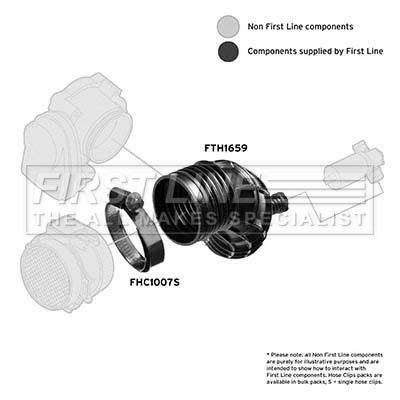 Intake Hose, air filter FIRST LINE FTH1659