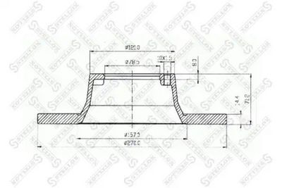 спирачен диск STELLOX 6020-2517-SX