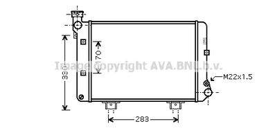 Радиатор, охлаждение двигателя AVA QUALITY COOLING LA2006 для LADA 1200-1600