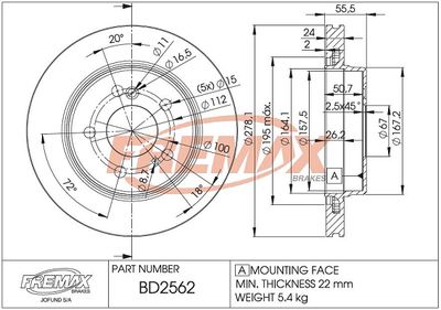 Disque de frein FREMAX