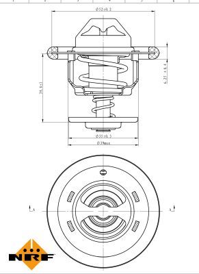 Thermostat, coolant 725206