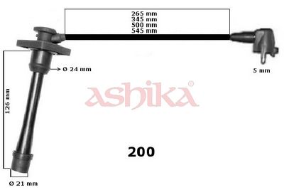 Sada zapaľovacích káblov ASHIKA 132-02-200