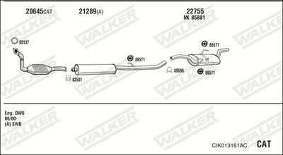 Układ wydechowy WALKER CIK013181AC