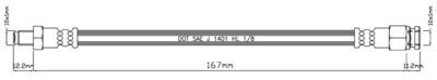 Тормозной шланг MOTAQUIP VBJ301 для MITSUBISHI PAJERO