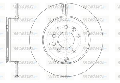WOKING D61402.10 Тормозные диски  для MAZDA CX-7 (ER) 2.2 MZR-CD AWD
