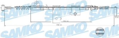Тросик, cтояночный тормоз SAMKO C0515B для FORD MAVERICK