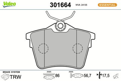 BREMSBELAGSATZ SCHEIBENBREMSE