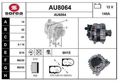 GENERATOR SNRA AU8064