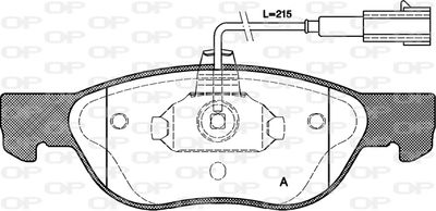 OPEN PARTS BPA0587.22 Тормозные колодки и сигнализаторы  для ALFA ROMEO 145 (930_) 1.6 i.e. 16V T.S. (930.A2)
