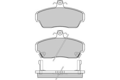 E.T.F. 12-0815 Тормозные колодки и сигнализаторы  для LAND ROVER FREELANDER I Soft Top (L314) 2.0 DI 4x4