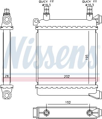 RADIATOR RACIRE MOTOR NISSENS 60862 4