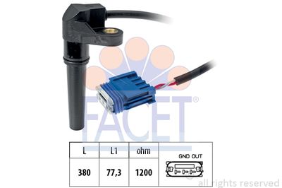 Датчик частоты вращения, автоматическая коробка передач FACET 9.0618 для RENAULT CLIO
