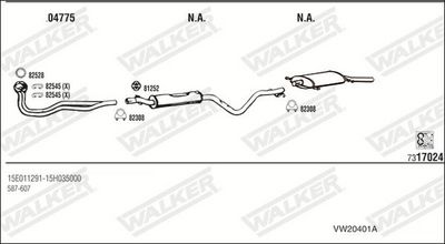 Изпускателна система WALKER VW20401A