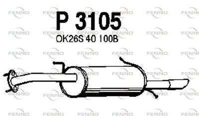 FENNO P3105 Глушитель выхлопных газов  для KIA SEPHIA (Киа Сепхиа)