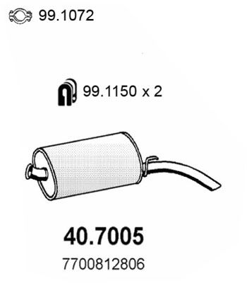 Tłumik końcowy ASSO 40.7005