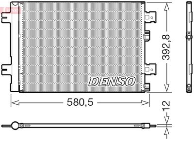 Конденсатор, кондиционер DENSO DCN37005 для RENAULT LOGAN