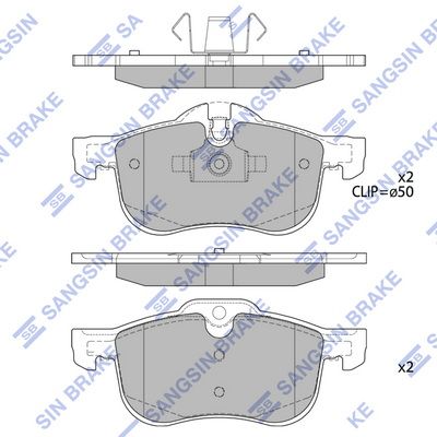 Комплект тормозных колодок, дисковый тормоз Hi-Q SP2109-F для ROVER 75