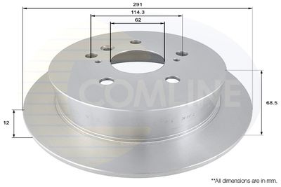 Тормозной диск COMLINE ADC01102 для TOYOTA NOAH/VOXY