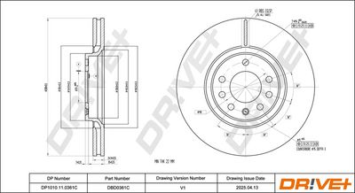 BREMSSCHEIBE DR!VE+ DBD0361C