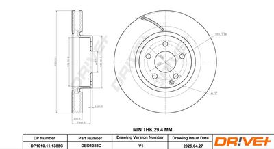 Tarcza hamulcowa DR!VE+ DBD1388C