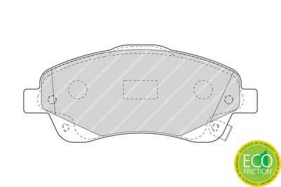 Комплект тормозных колодок, дисковый тормоз FDB1648