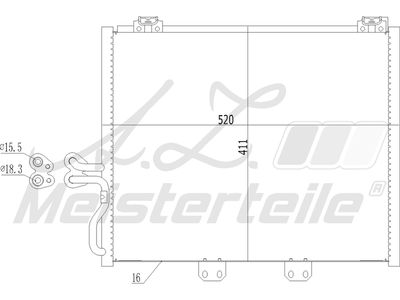 кондензатор, климатизация A.Z. Meisterteile AZMT-45-030-1251