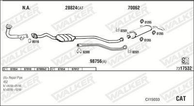Изпускателна система WALKER CI15033