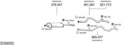 SISTEM DE ESAPAMENT BOSAL SYS08763