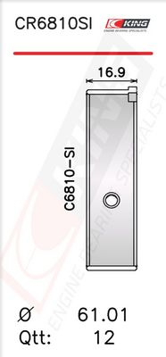 Черупка на биелен лагер KING CR6810SI0.5