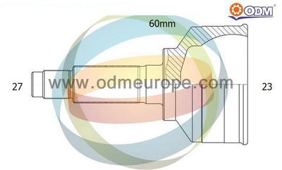 Шарнирный комплект, приводной вал Multiparts 12-080654 для MITSUBISHI SPACE
